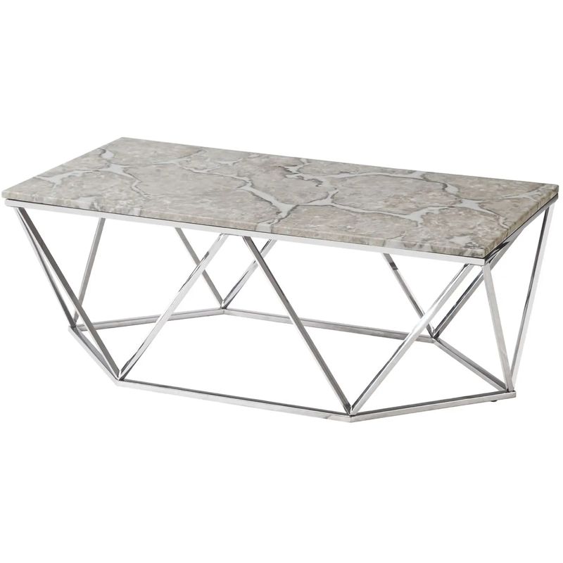 Кофейный столик Kovaldzhi Collection Frame Geometry Silver