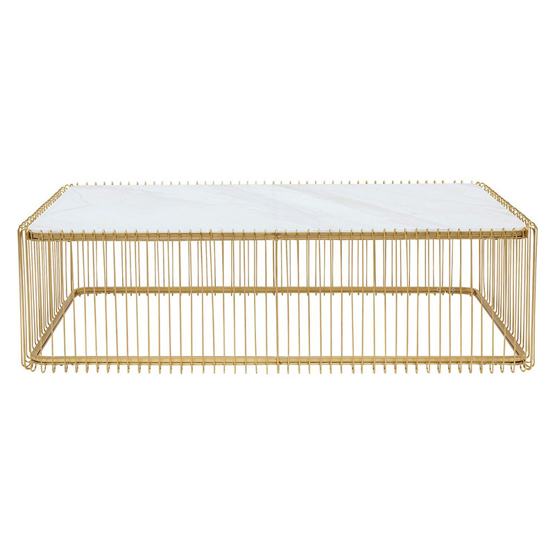 Кофейный столик прямоугольный золото Anthony