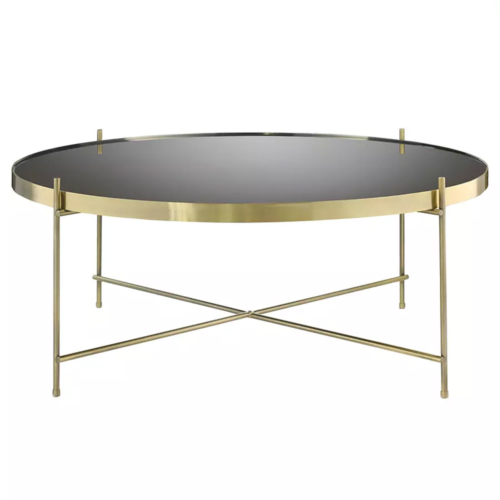 Кофейный столик с круглой зеркальной столешницей Round Mirror Table