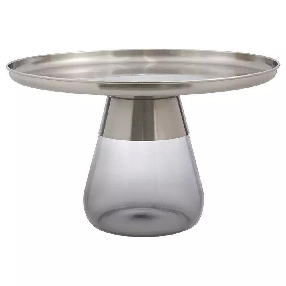 Кофейный столик с основанием из закаленного стекла Classic Round Gray Table