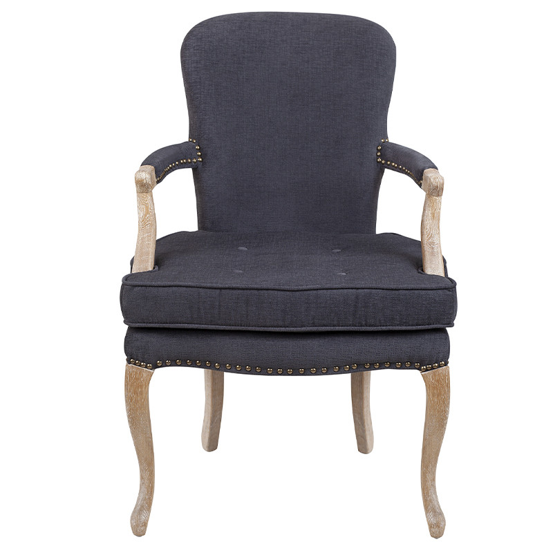 Кресло Aubrey Classical Armchair dark grey velour