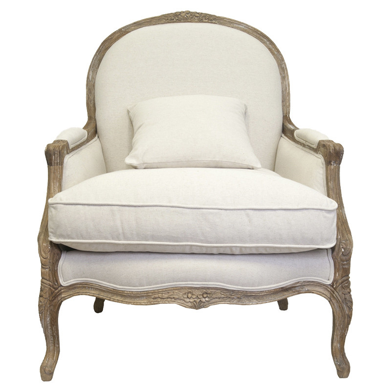 Кресло Ava Classical Armchair beige flax