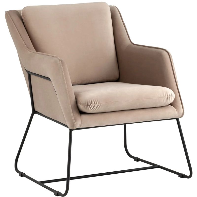 Кресло Dagmar бежевый велюр