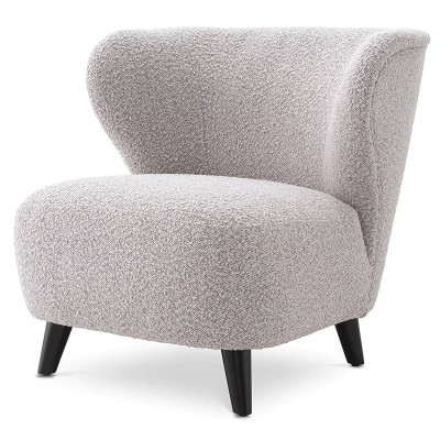 Кресло Eichholtz Chair Hydra Boucle Серый Черный