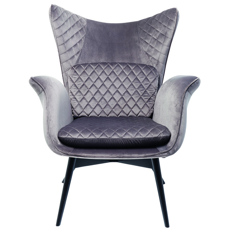 Кресло Gray Velvet Throne