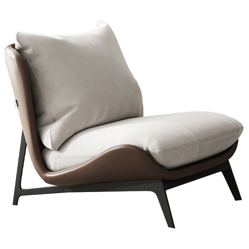 Кресло Maxwell White Textile Leather Armchair