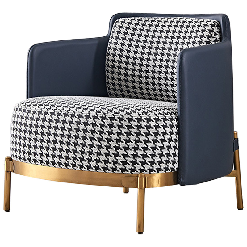 Кресло Pied de Poule Blue Armchair