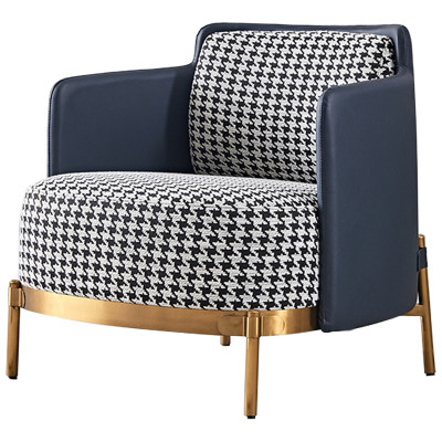 Кресло Pied de Poule Blue Armchair
