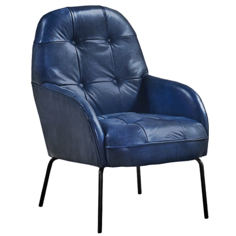 Кресло SHAPKIN LEATHER ARM CHAIR BLUE