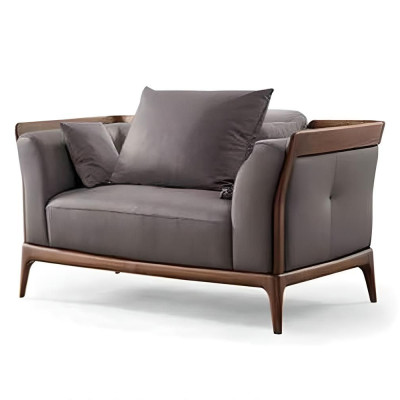 Кресло большое c каркасом из массива дерева Walnut Armchair