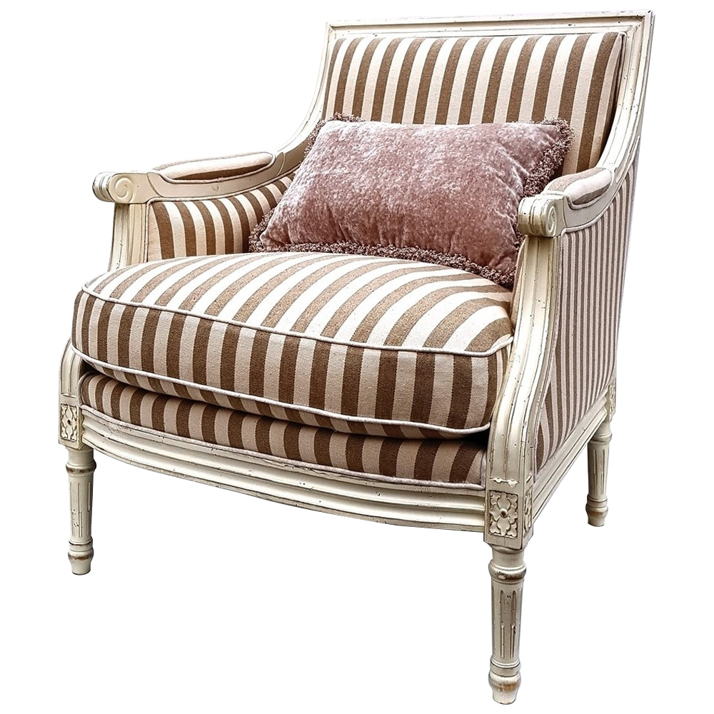 Кресло в полоску в стиле прованс Modeste Provence Armchair