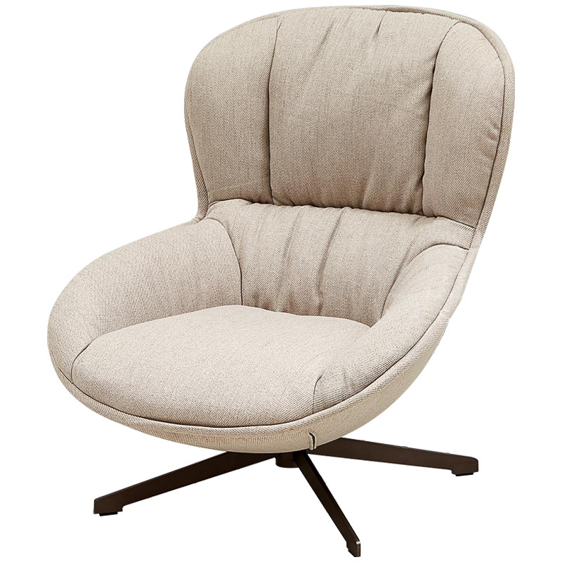 Кресло вращающееся бежевое Kemp Armchair