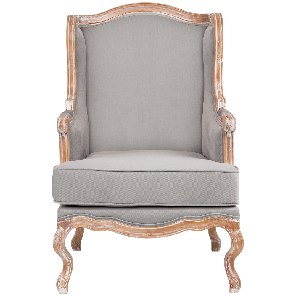Кресло из массива бука светло-серое Solid Luxury
