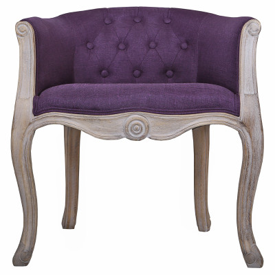Кресло низкое в стиле прованс Louis French Armchair purple flax