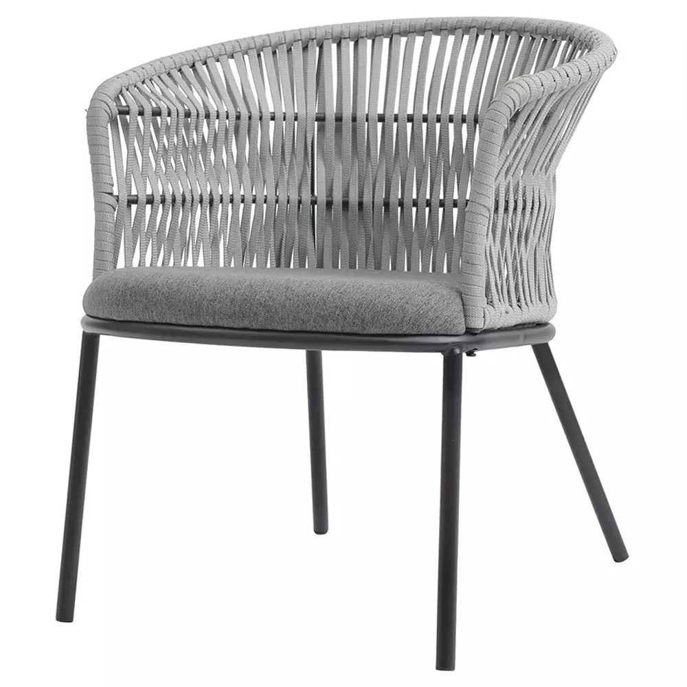 Кресло с декоративным плетением на спинке и подлокотниках Armchair Weaving