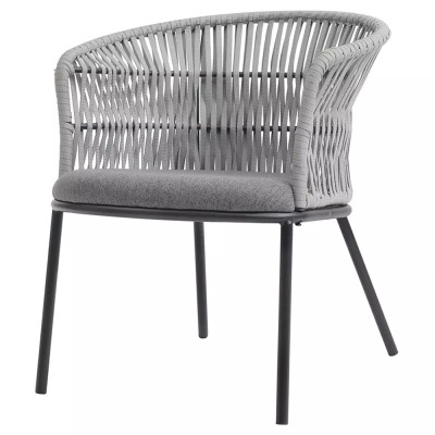Кресло с декоративным плетением на спинке и подлокотниках Armchair Weaving