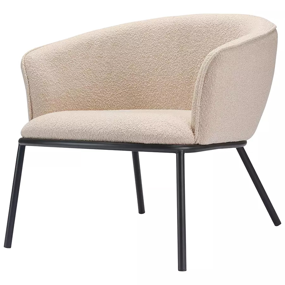 Кресло с закругленной спинкой и мягким сиденьем с обивкой из буклированной ткани Sitting Сomfort