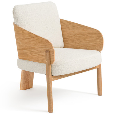 Кресло с каркасом из массива дуба Gallin Chair Boucle