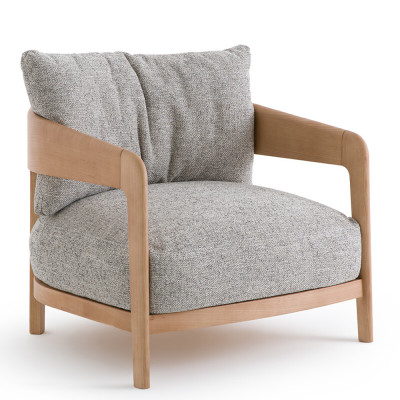Кресло с каркасом из массива ясеня Deniaud Ash Grey Armchair