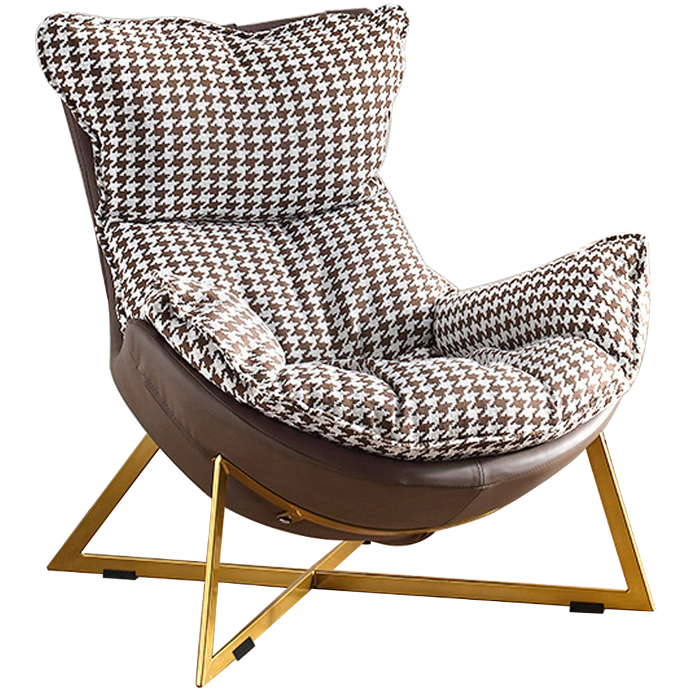 Кресло с принтом "гусиная лапка" PIED DE POULE Armchair