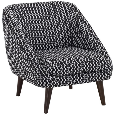 Кресло с черно-белым принтом Pauley Black White Armchair
