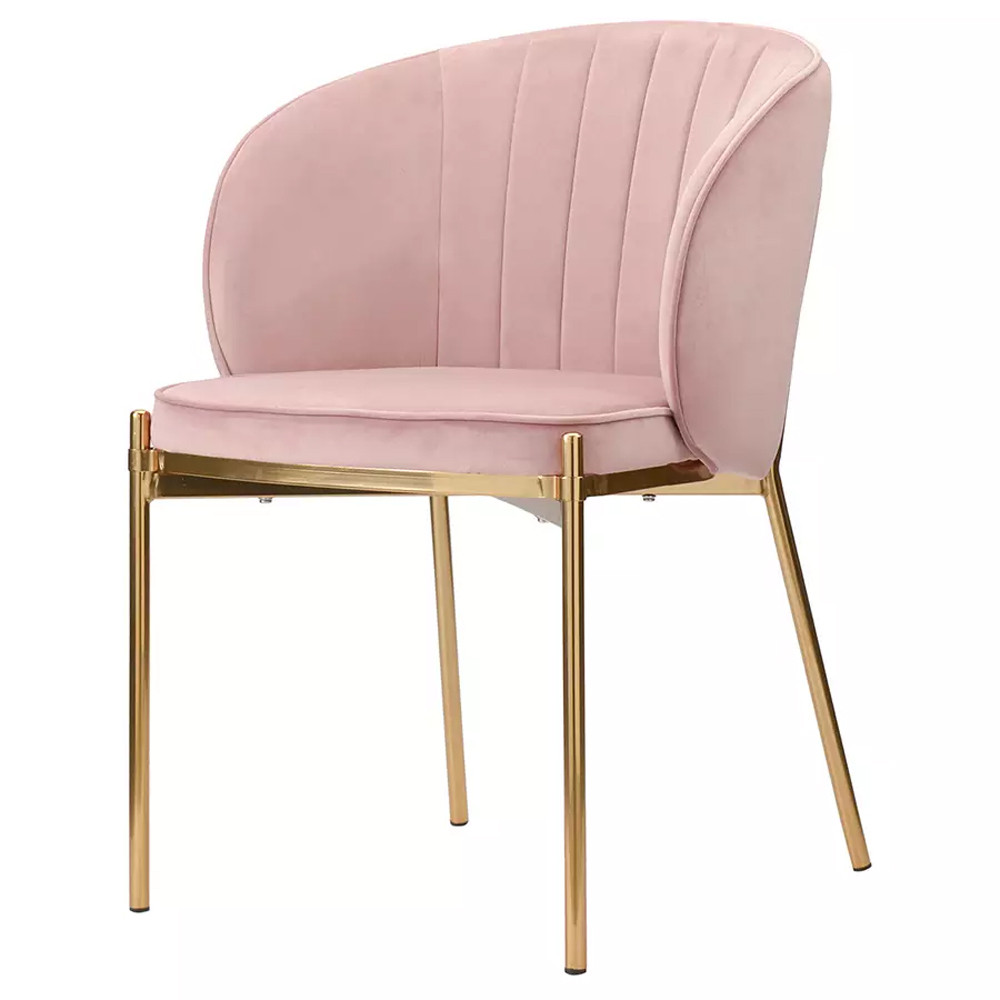 Кресло с широкой полукруглой спинкой на золотистых ножках Armstrong Сhair