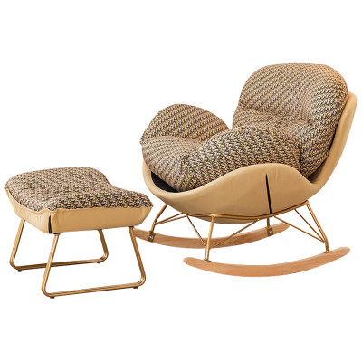 Кресло-качалка Dior Print Rocking Chair с банкеткой для ног