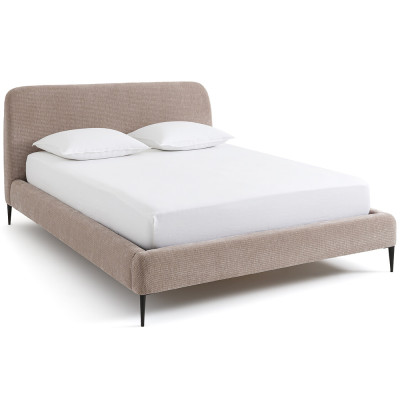 Кровать с обивкой велюр Hazel Velour Beige Bed