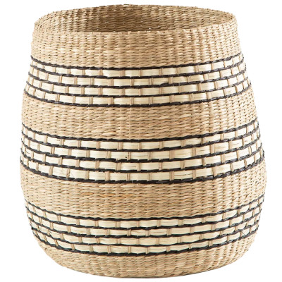 Круглая корзина из плетеного тростника Marjani Wicker Basket