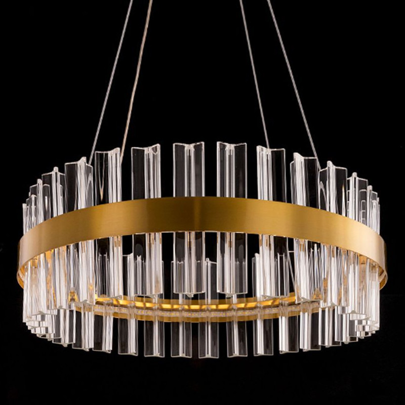 Круглая Люстра Кольцо Хрусталь диаметр 40 см RING Saturno Not Baroncelli Brass