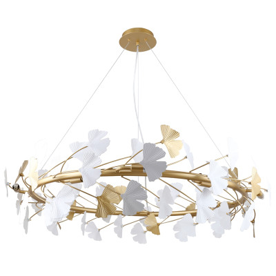 Круглая люстра с декором в виде листьев Wintery Flovers