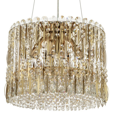 Круглая люстра с металлическими и хрустальными подвесками Bonnay Crystal Chandelier