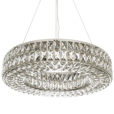 Круглая люстра с хрустальным декором Langlais Crystal Chrome Chandelier