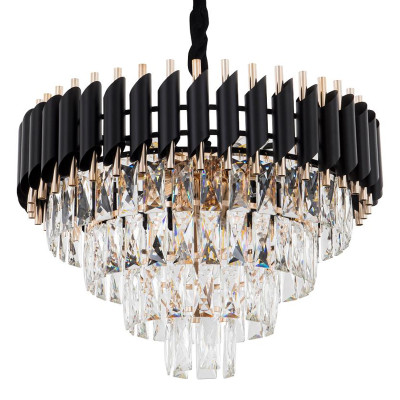 Круглая многоярусная люстра Empire Black