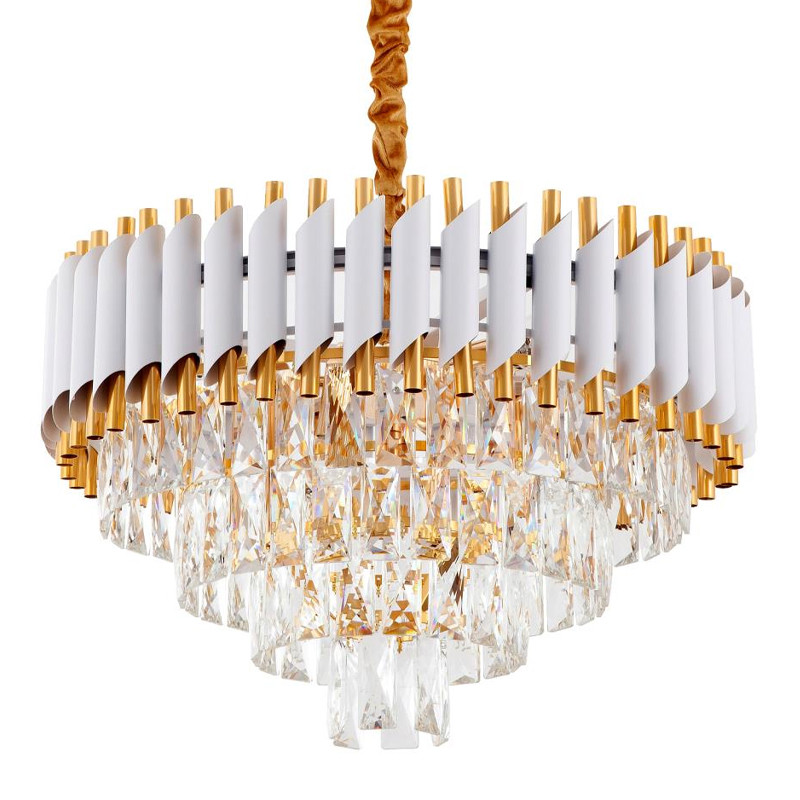 Круглая многоярусная люстра Empire Crystal Gold