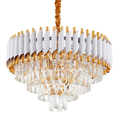 Круглая многоярусная люстра Empire Crystal Gold