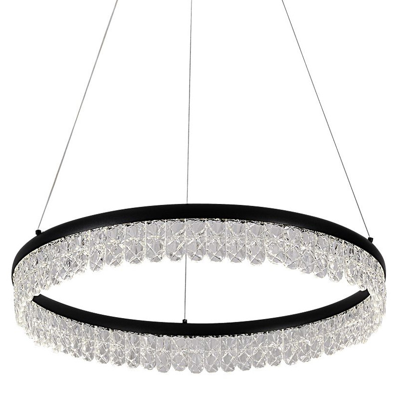 Круглая светодиодная люстра Pettico Black