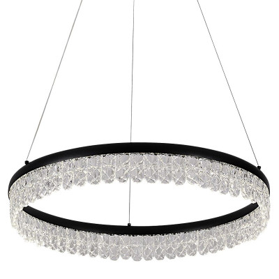 Круглая светодиодная люстра Pettico Black