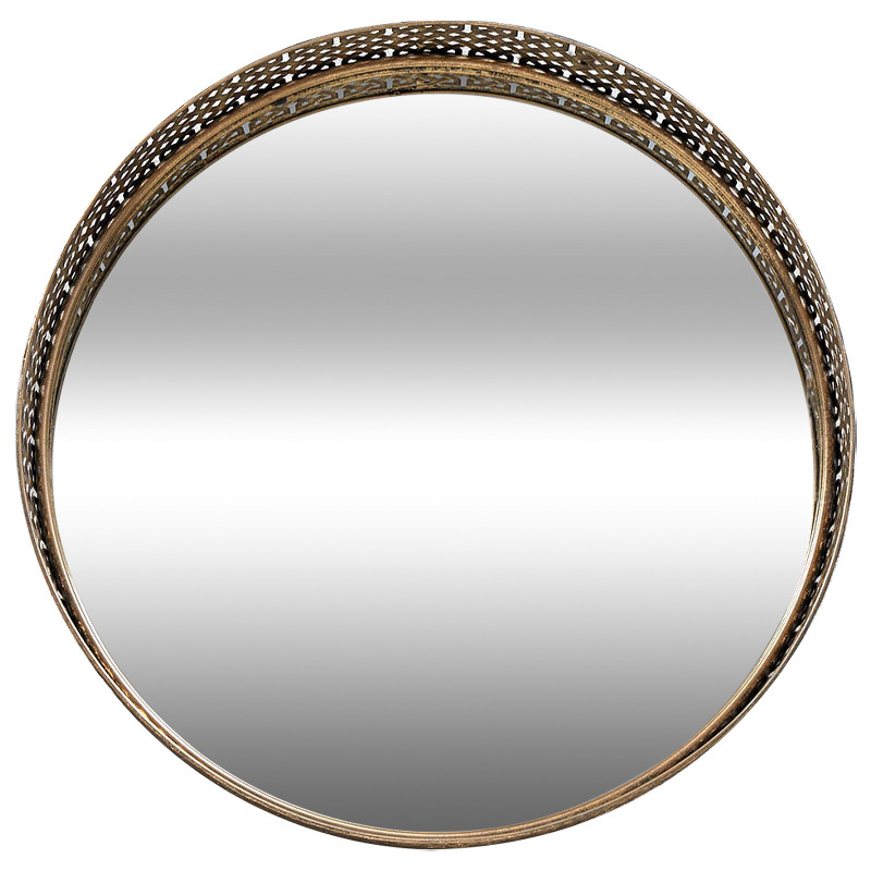 Круглое зеркало Mikayla Round Brass Mirror