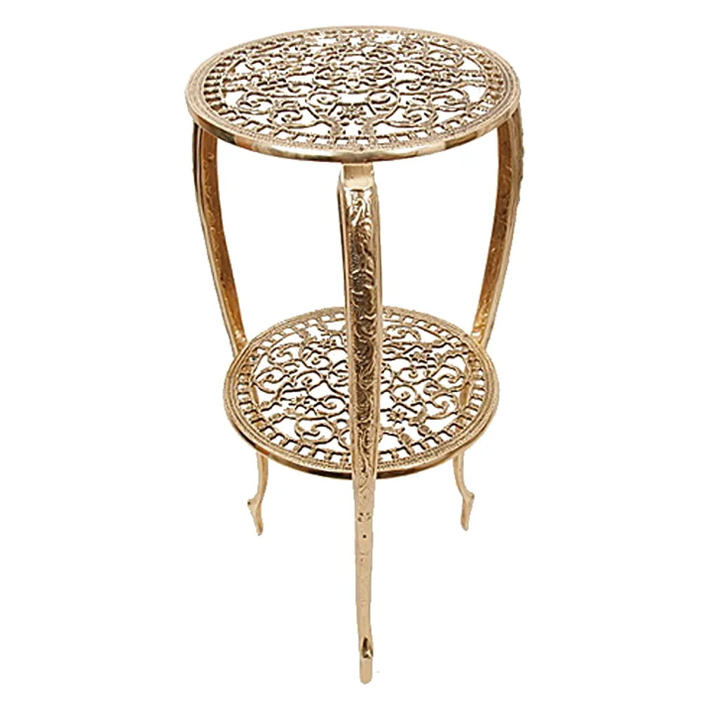 Круглый бронзовый столик Coffee De Bronze