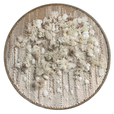 Круглый Вязанный Гобелен Абстракция Breath of Mist Wall Hanging