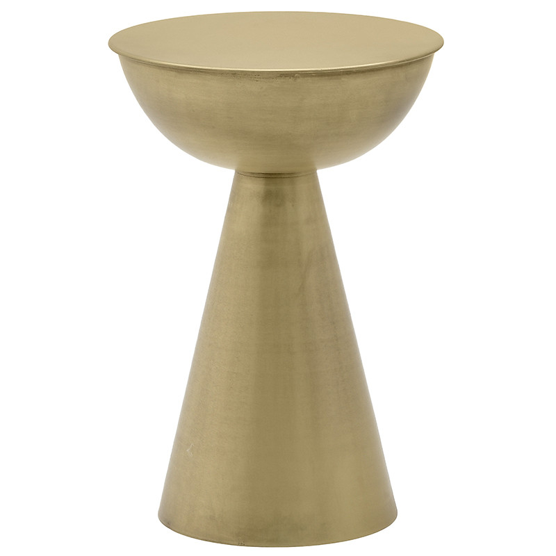 Круглый металлический приставной столик Modern Caldron Metal Side Table