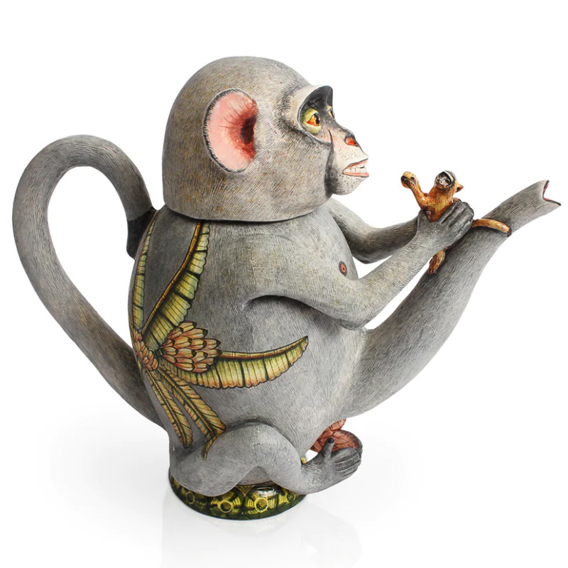 Кувшин Обезьяна с Белкой Monkey Teapot