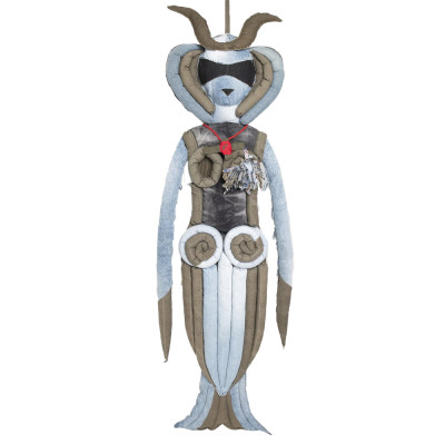 Кукла из джинсовой одежды и армейских палаток Rusalka Jeans&Tents