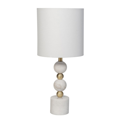 Лампа настольная с каркасом из мраморных шаров и белым абажуром Floor lamp Jewelry