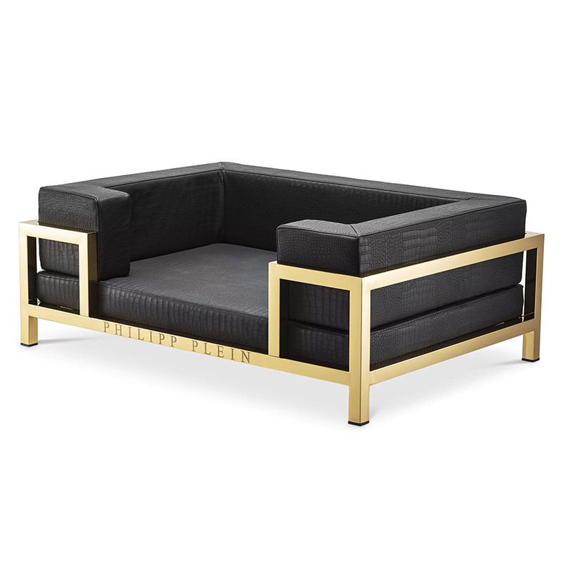 Лежанка для домашних животных Philipp Plein Dogbed High Conic Limited XL Gold