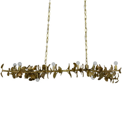 Линейная люстра Brass Eucalyptus Branches Lighting Chandelier