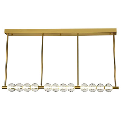 Линейная люстра Celestin Spheres Brass Linear Chandelier