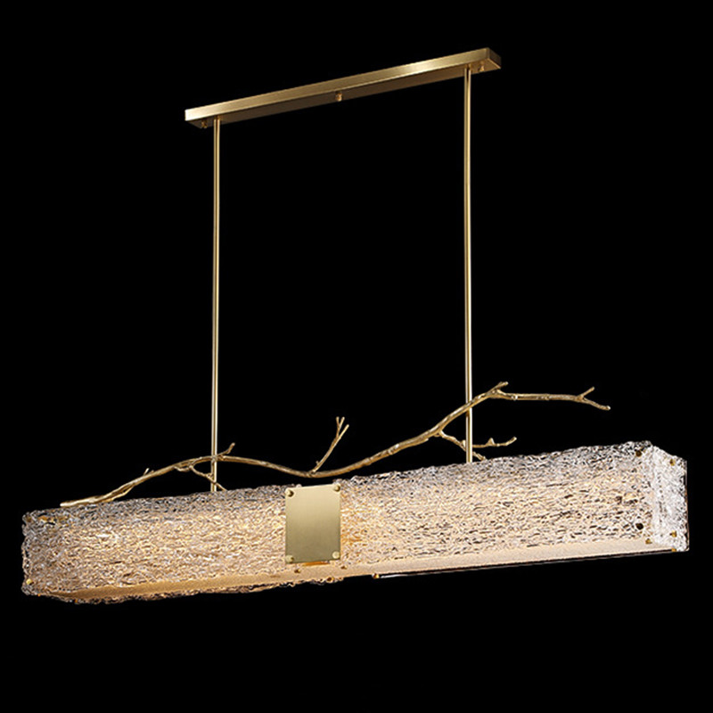 Линейная люстра Golden Branch Glass Chandelier