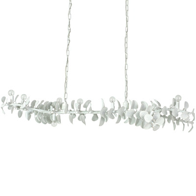 Линейная люстра White Eucalyptus Branches Lighting Chandelier